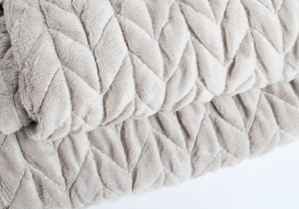 Northpoint Ardour Velvet Berber Blanket King Ivory ...