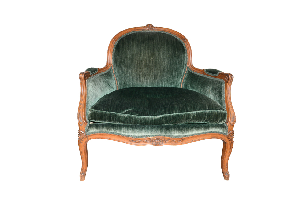 Oversized Velvet Upholstered Armchair | EBTH