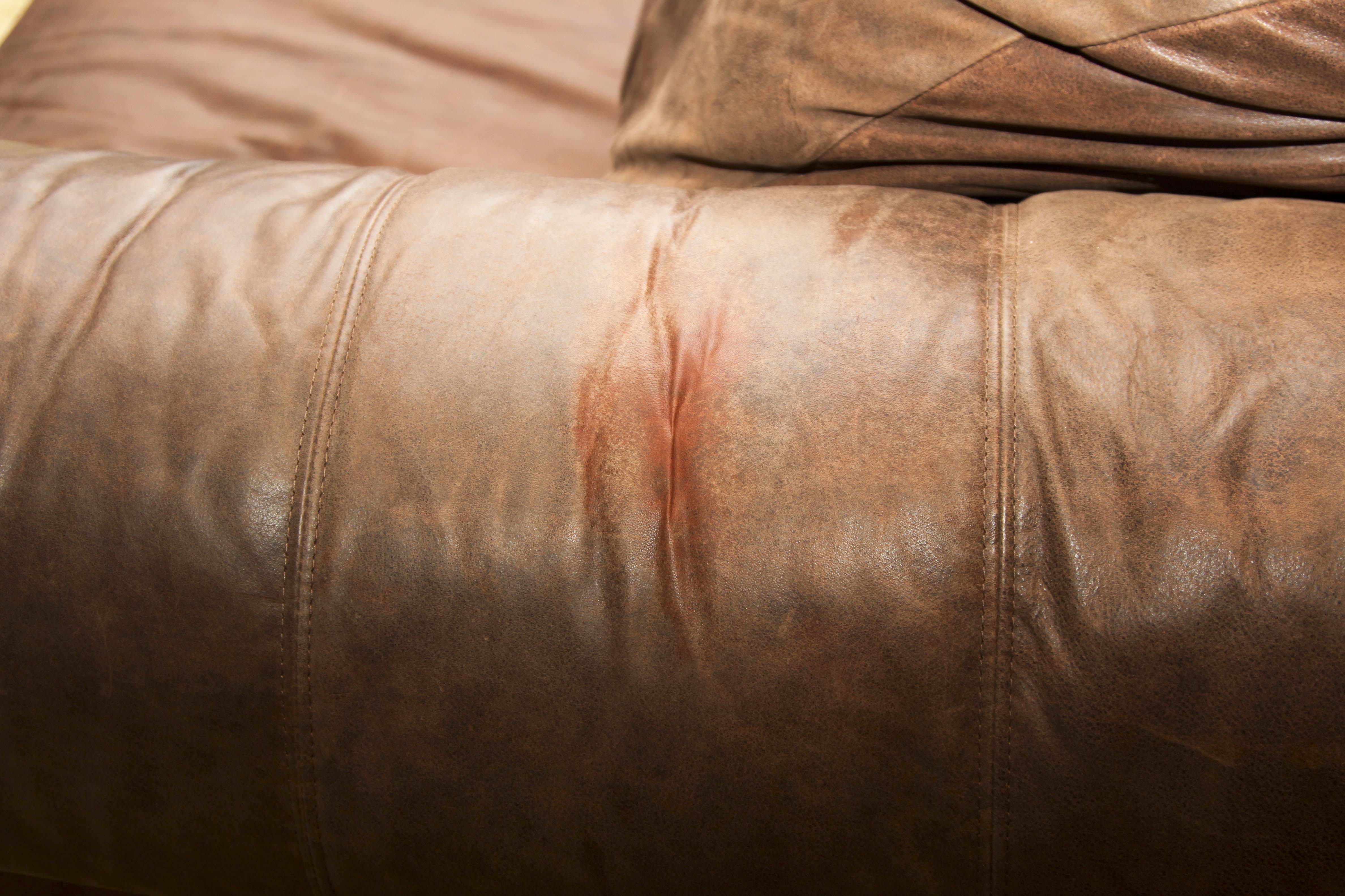 Faux Leather Sofa with Tack Trim EBTH