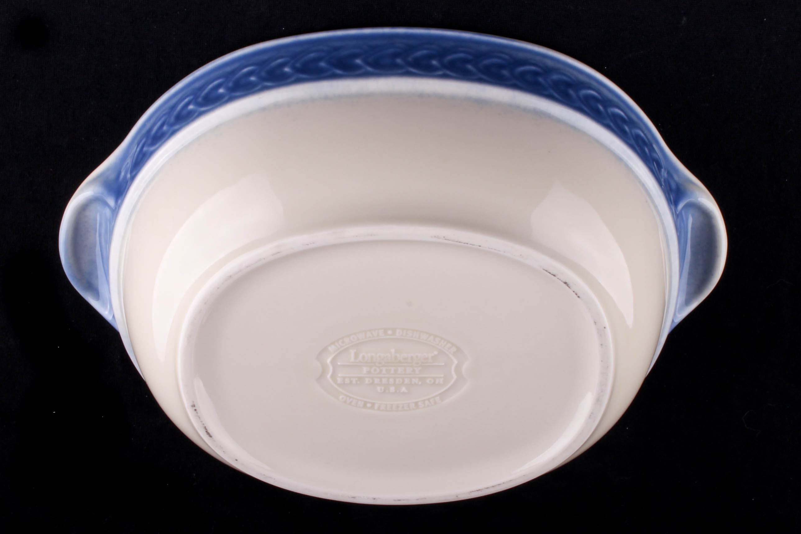 Longaberger Pottery Oval Serving Bowl EBTH