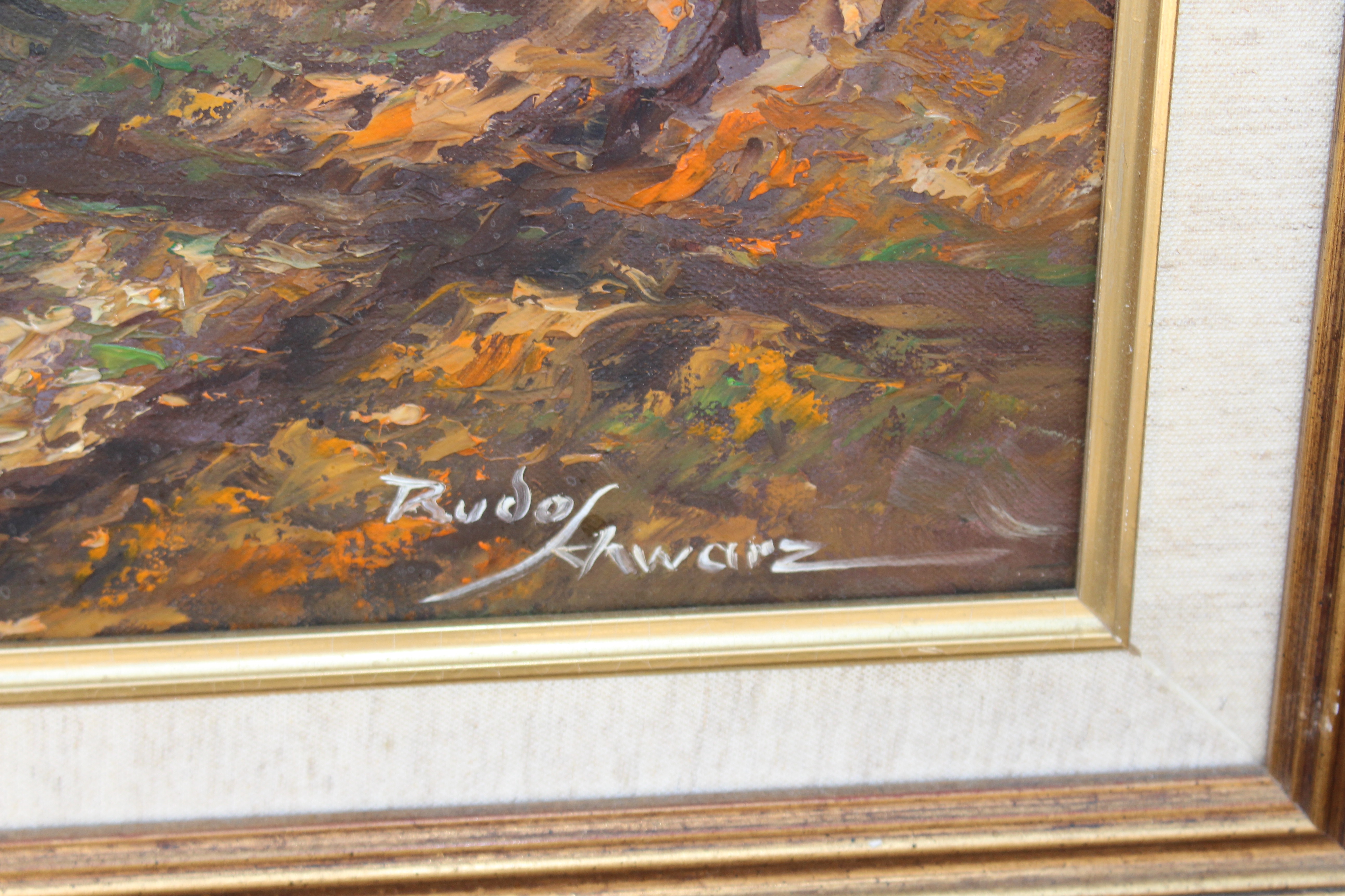 Rudo Schwarz Signed Oil Painting EBTH