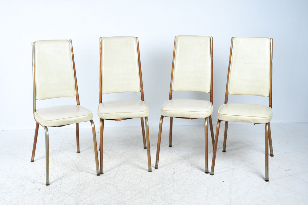 Set of Vintage Louisville Chair Co. Tubular Steel and Vinyl Chairs EBTH