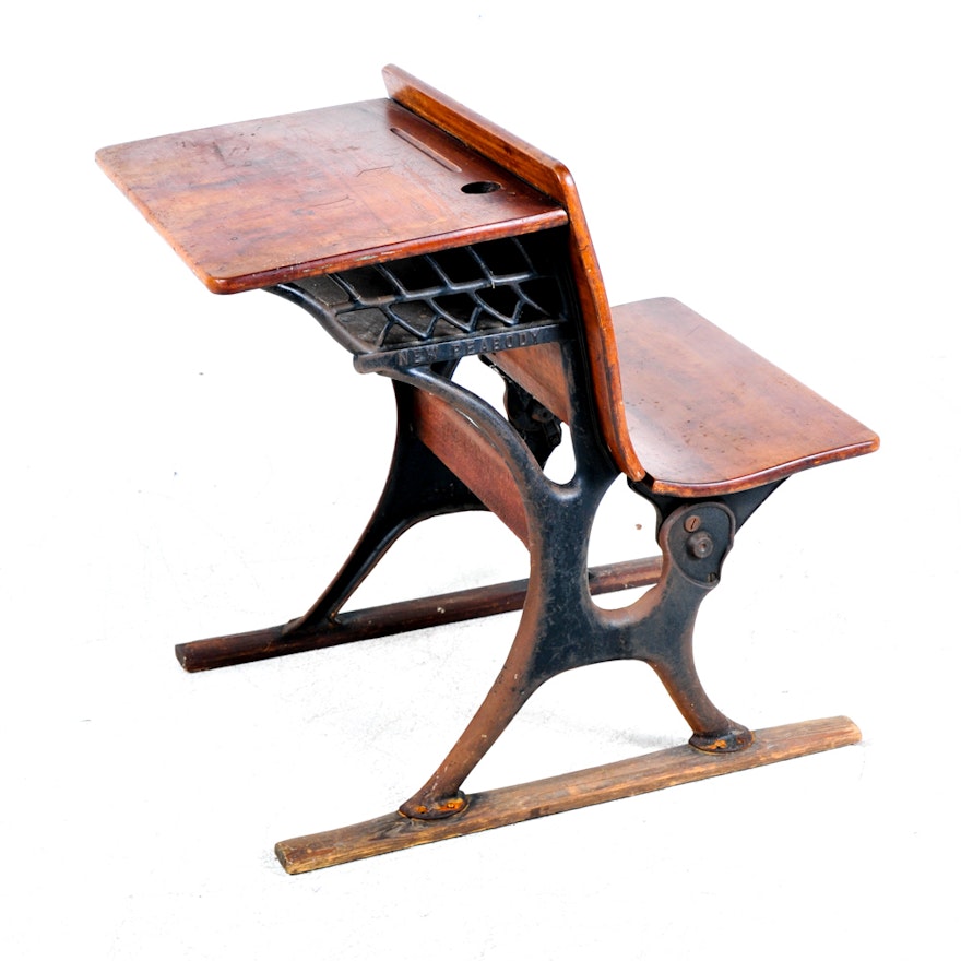 Antique New Peabody School Desk Ebth