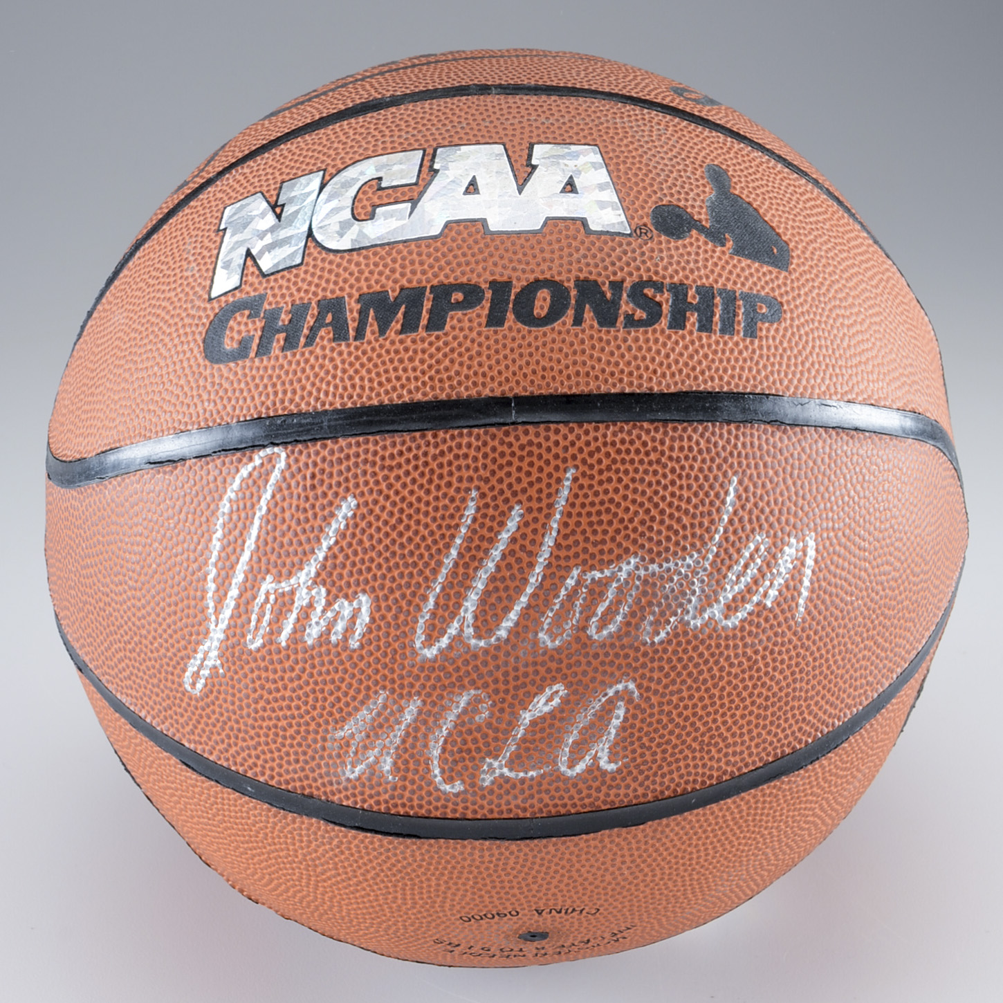 john wooden signed basketball
