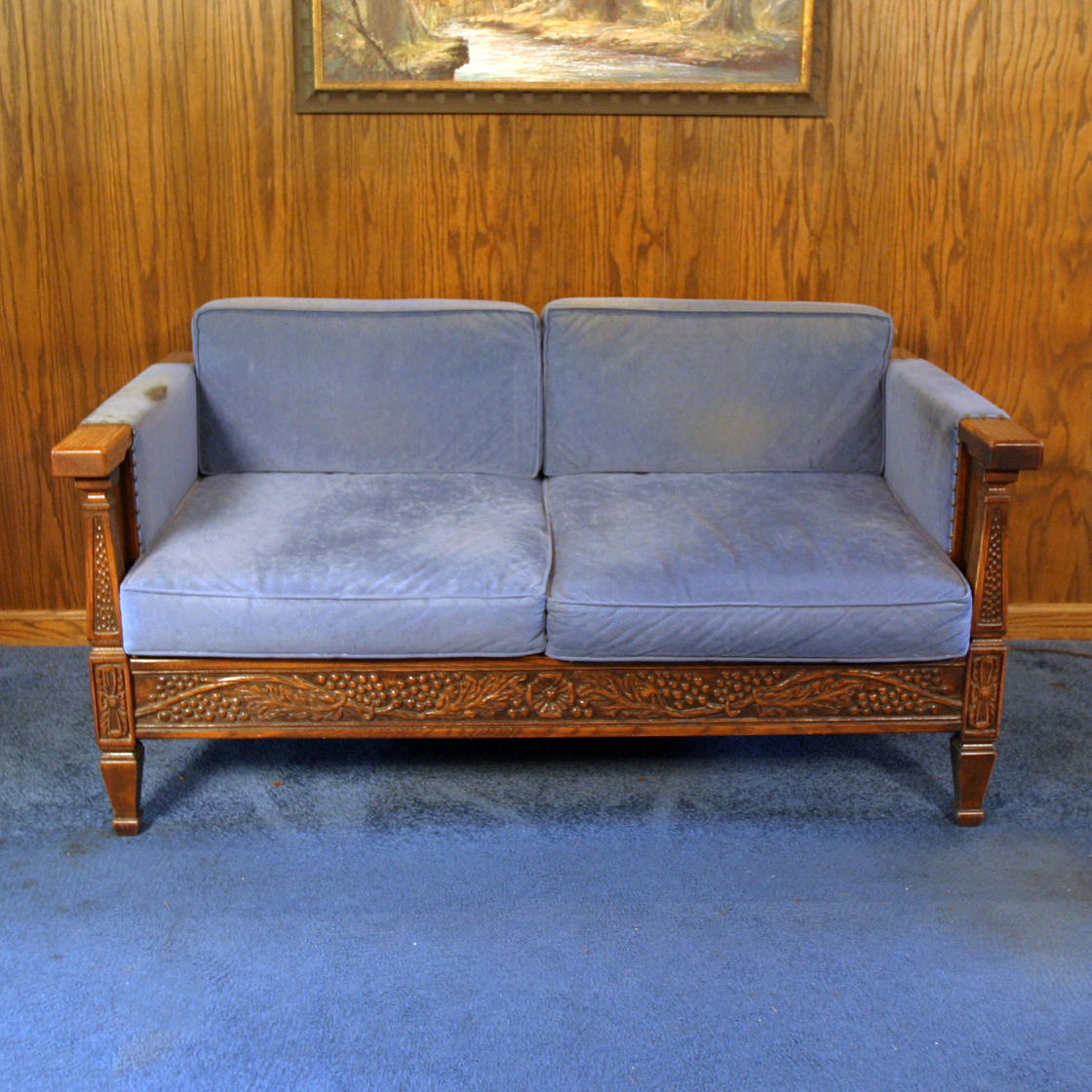 Vintage Romweber Viking Oak Loveseat EBTH