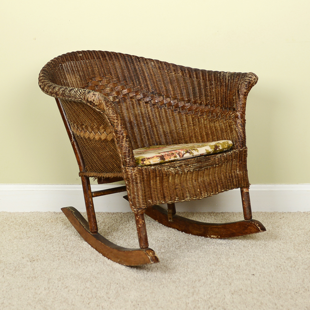 Vintage Children's Wicker Rocking Chair EBTH