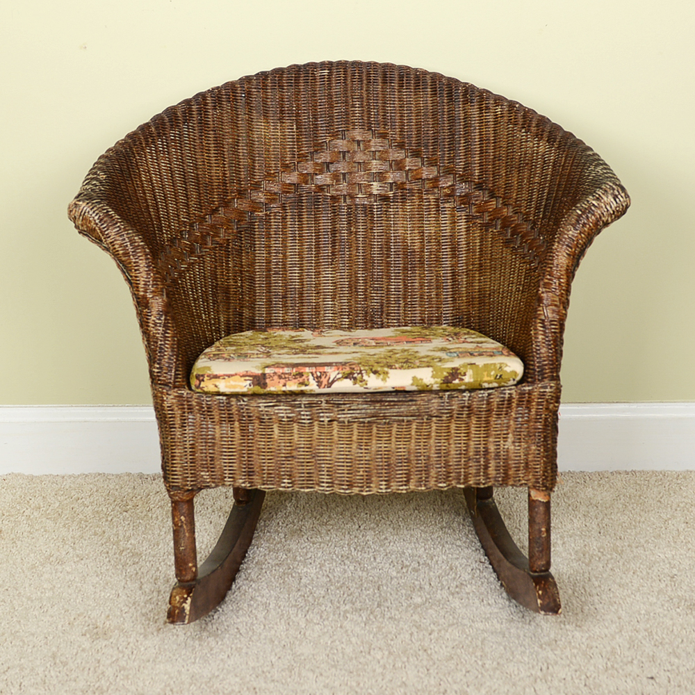 Vintage Children's Wicker Rocking Chair EBTH
