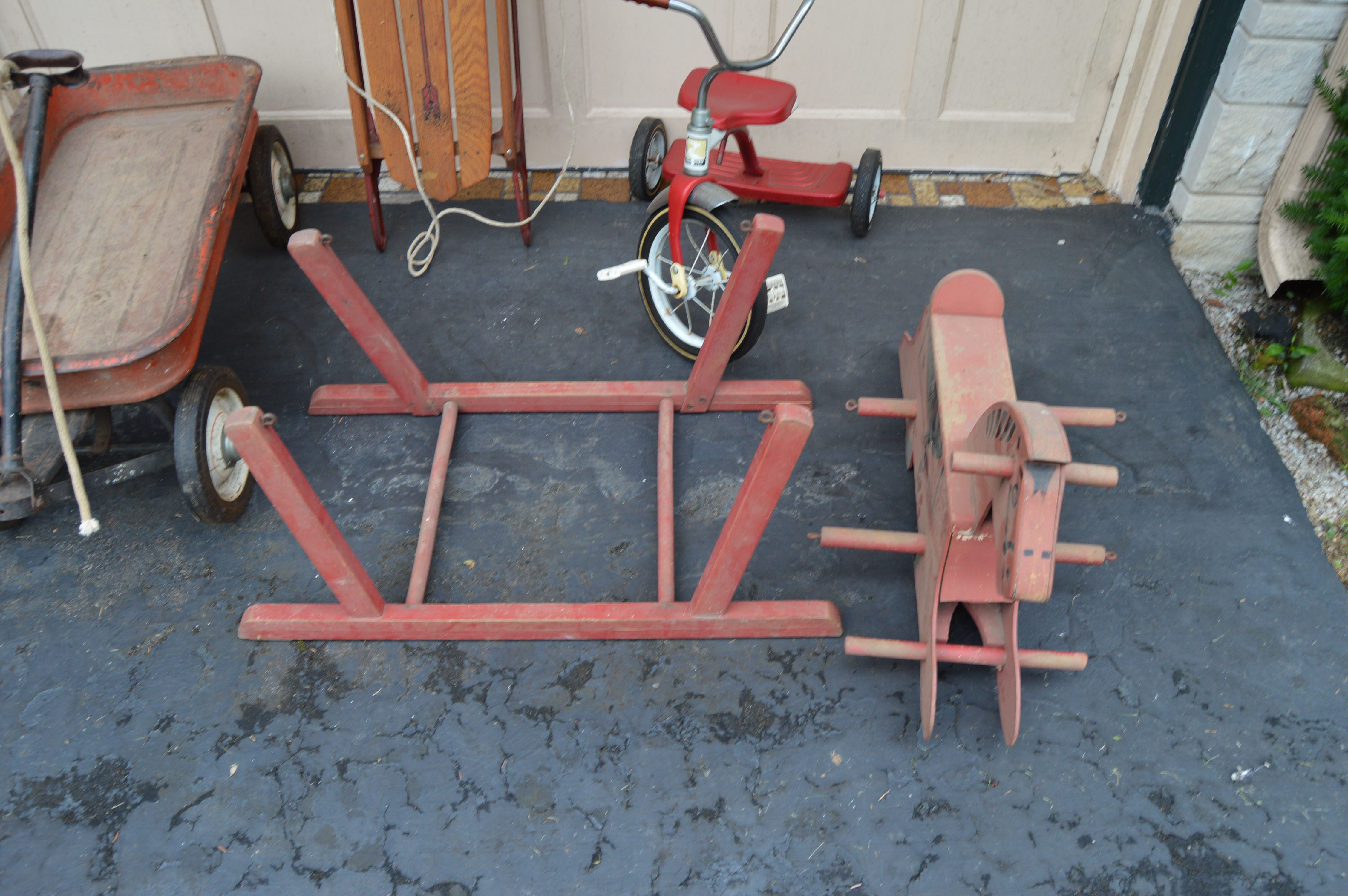 Vintage Radio Flyer Wagon, Flexible Flyer Model 51J Sled, Roadmaster