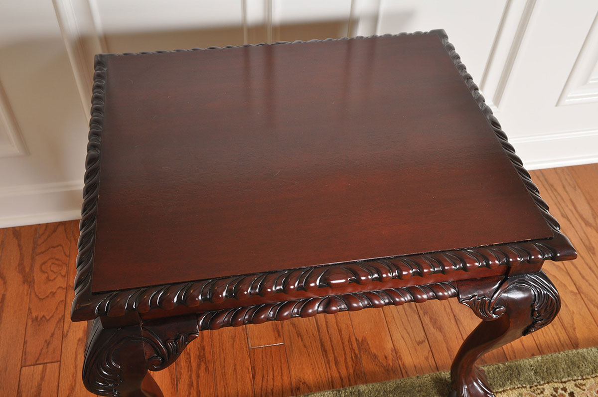 Victorian Style Carved Wood End Table EBTH