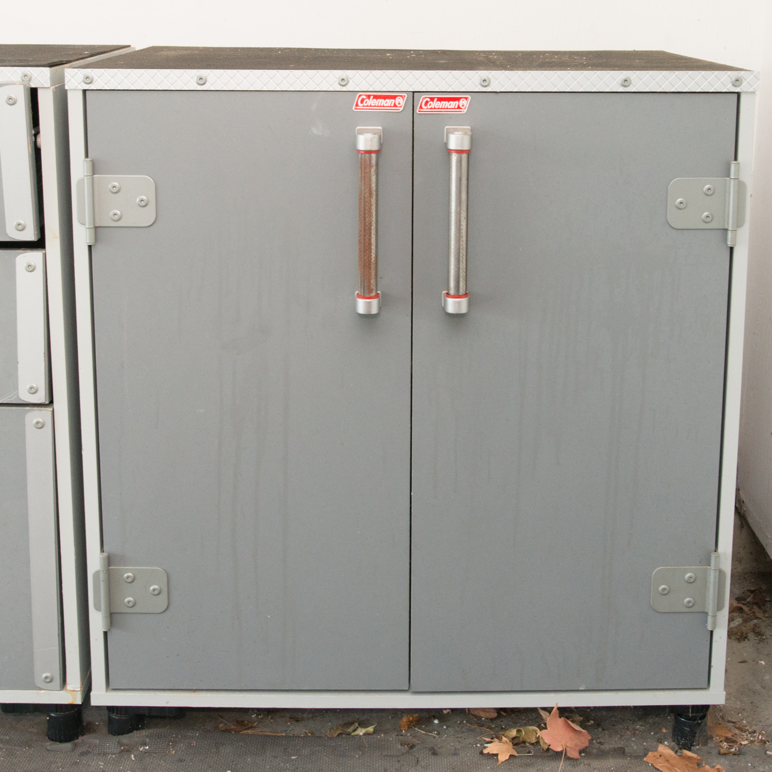 Coleman Metal Storage Cabinet Ebth