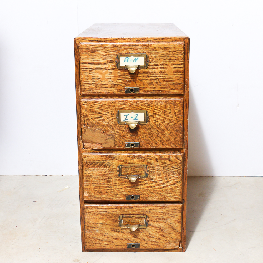 Vintage Shaw Walker File Cabinet Ebth