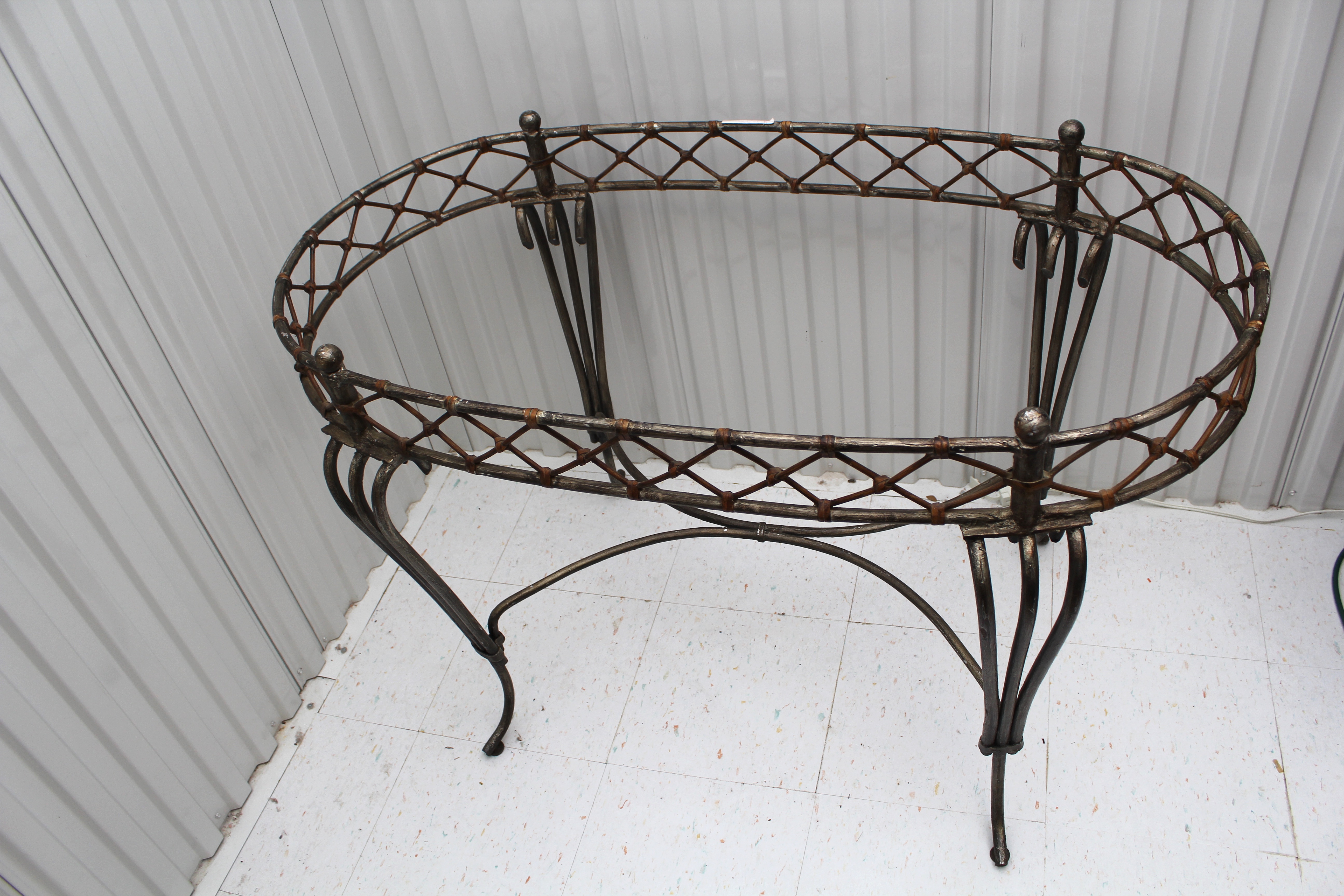 Painted Wrought Iron Accent Table EBTH