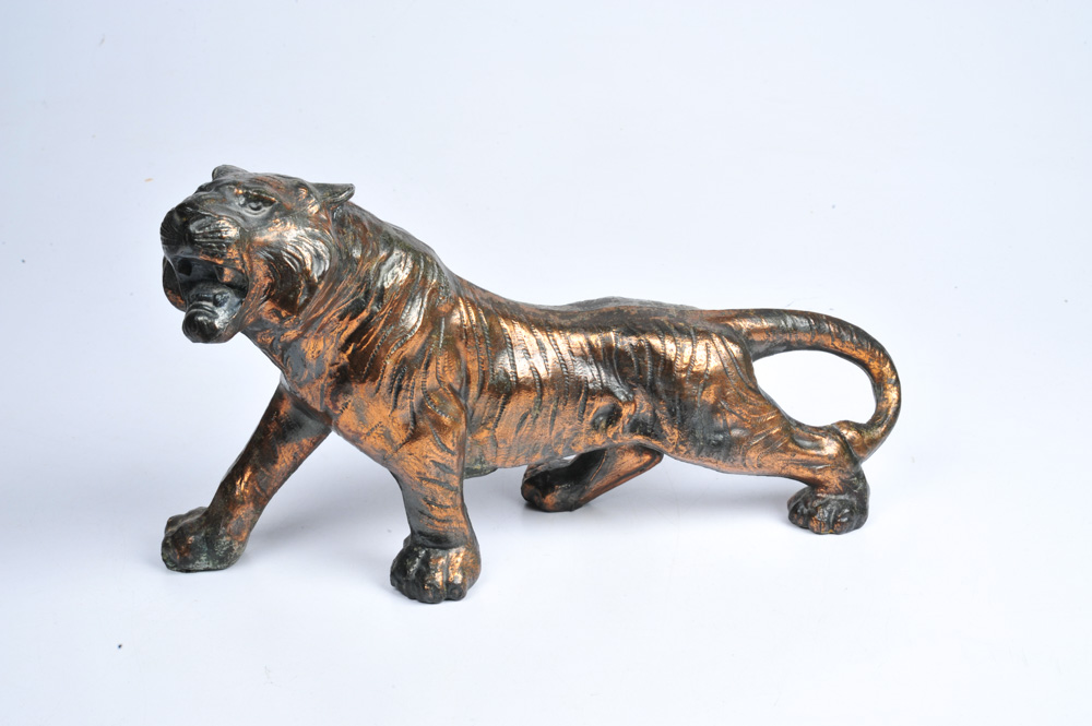 Cast Iron Tiger Sculpture EBTH