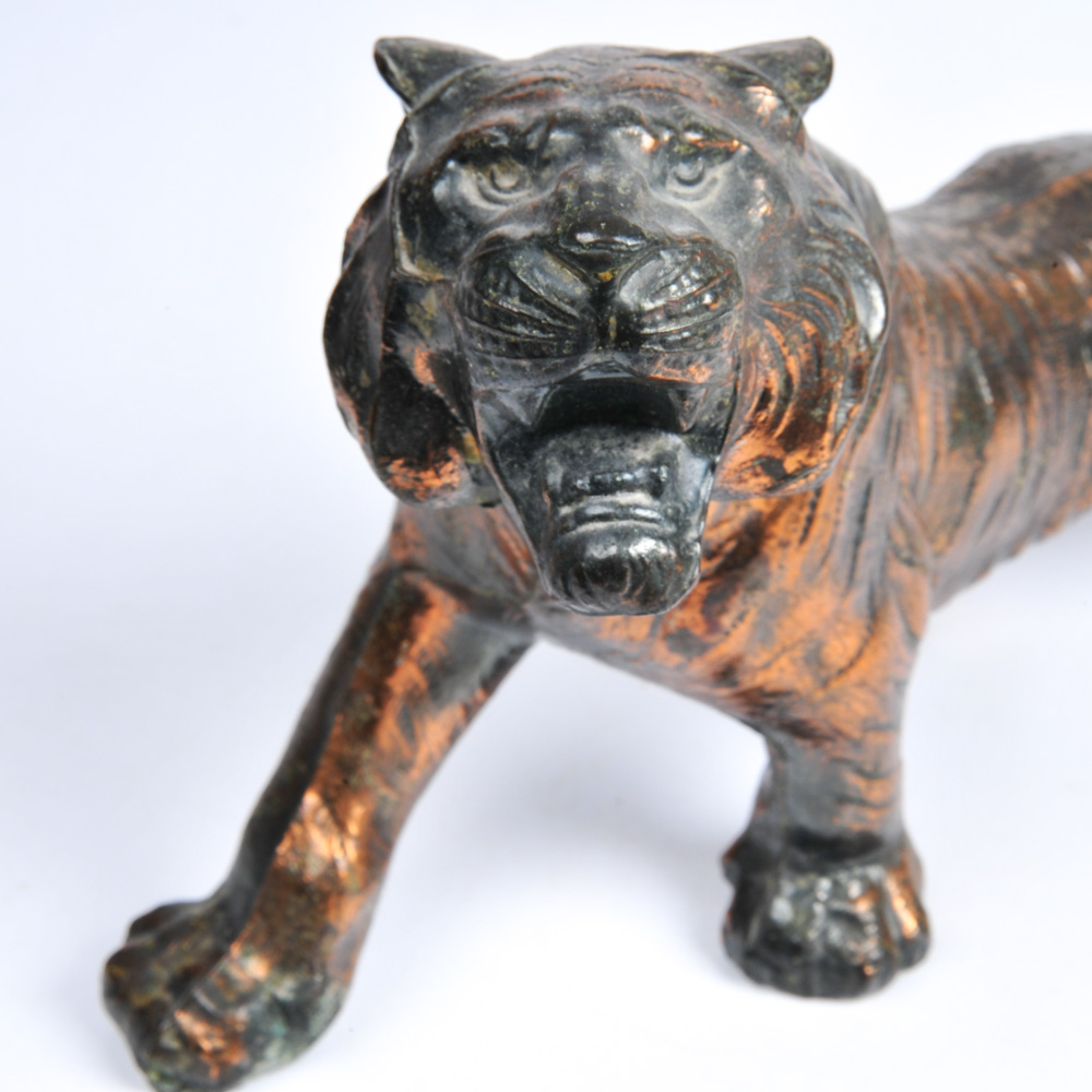 Cast Iron Tiger Sculpture EBTH