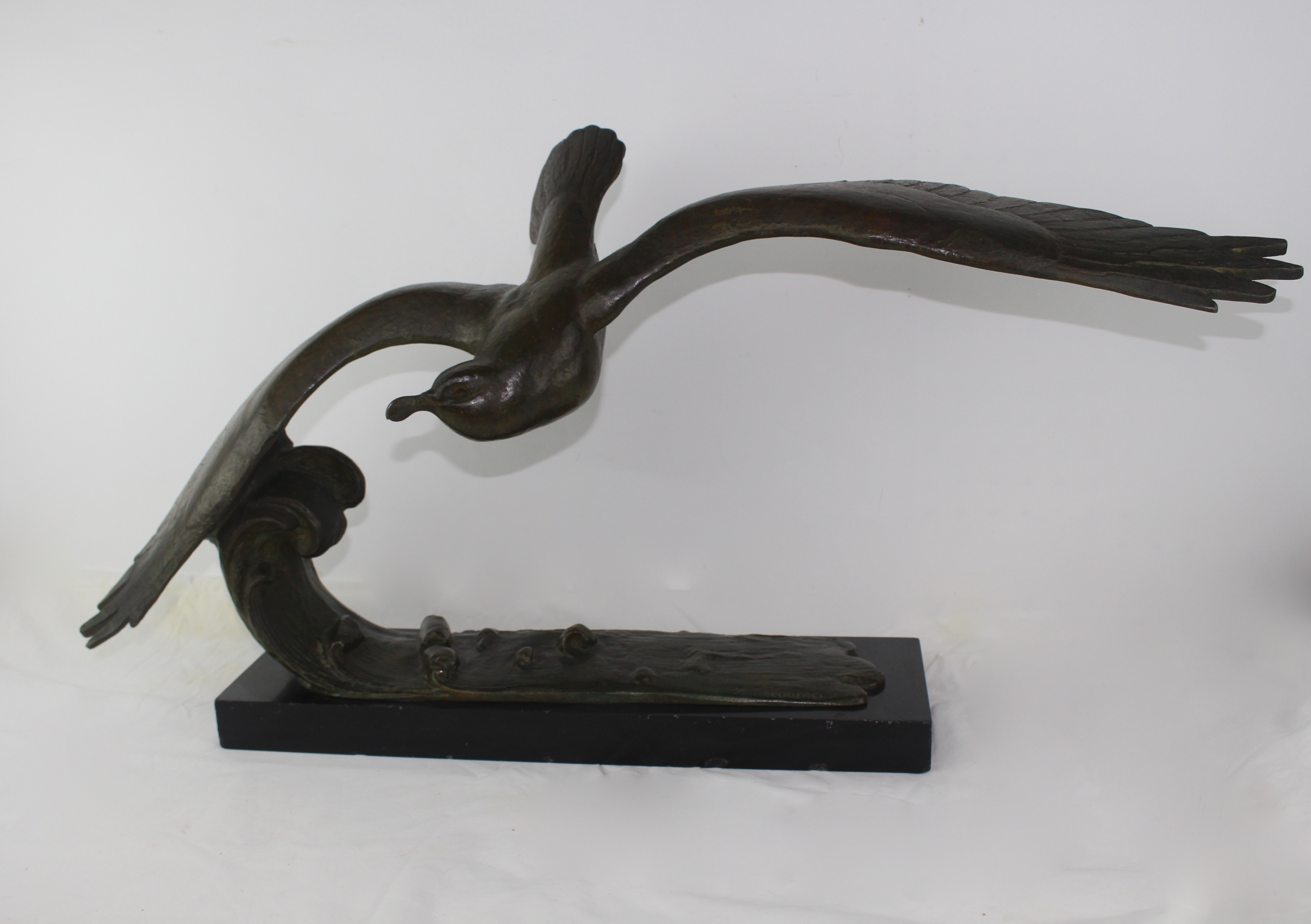 AndréVincent Becquerel 1925 Bronze Seagull Statue EBTH