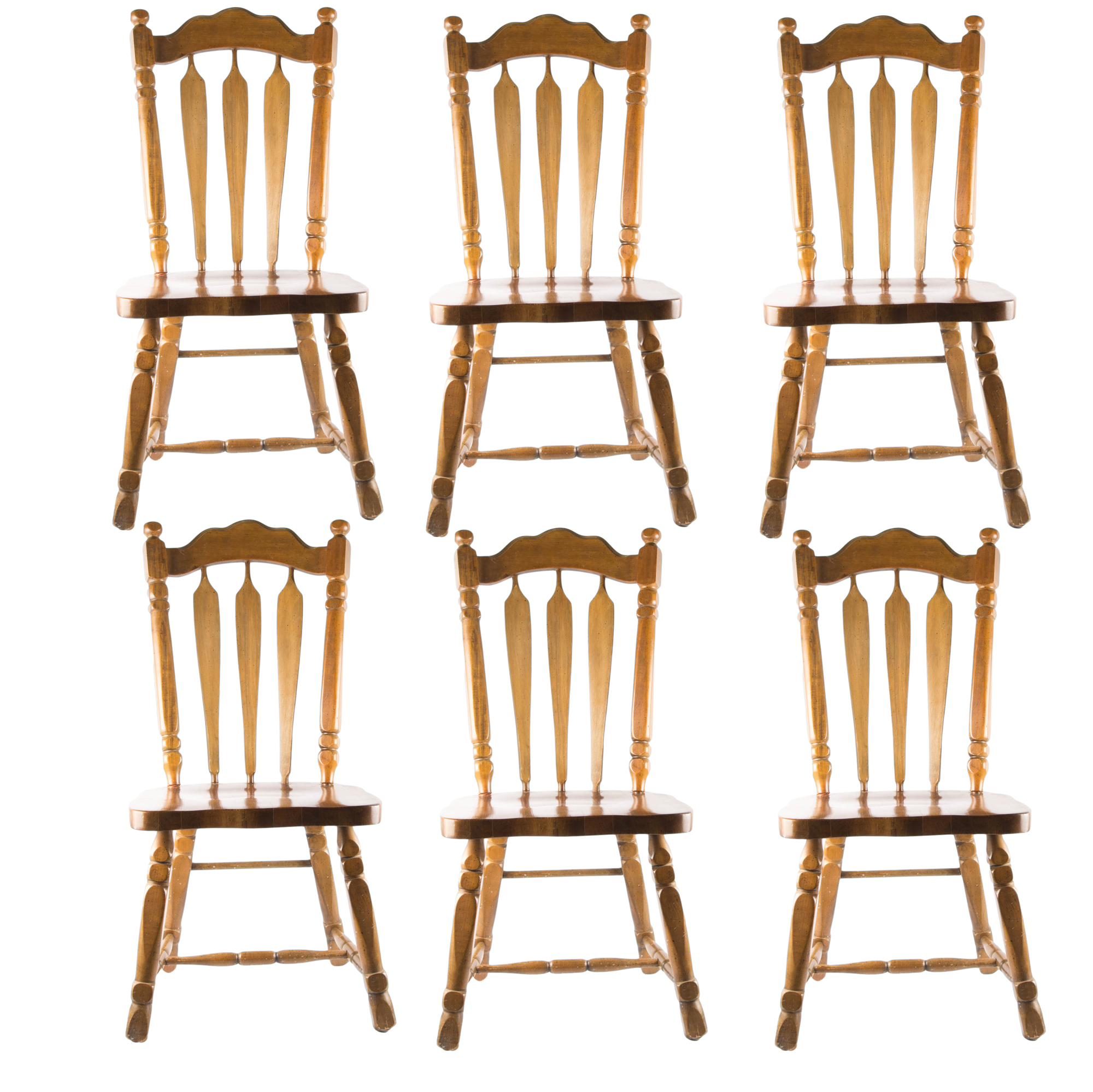 Set of Six Early American Dining Room Chairs EBTH