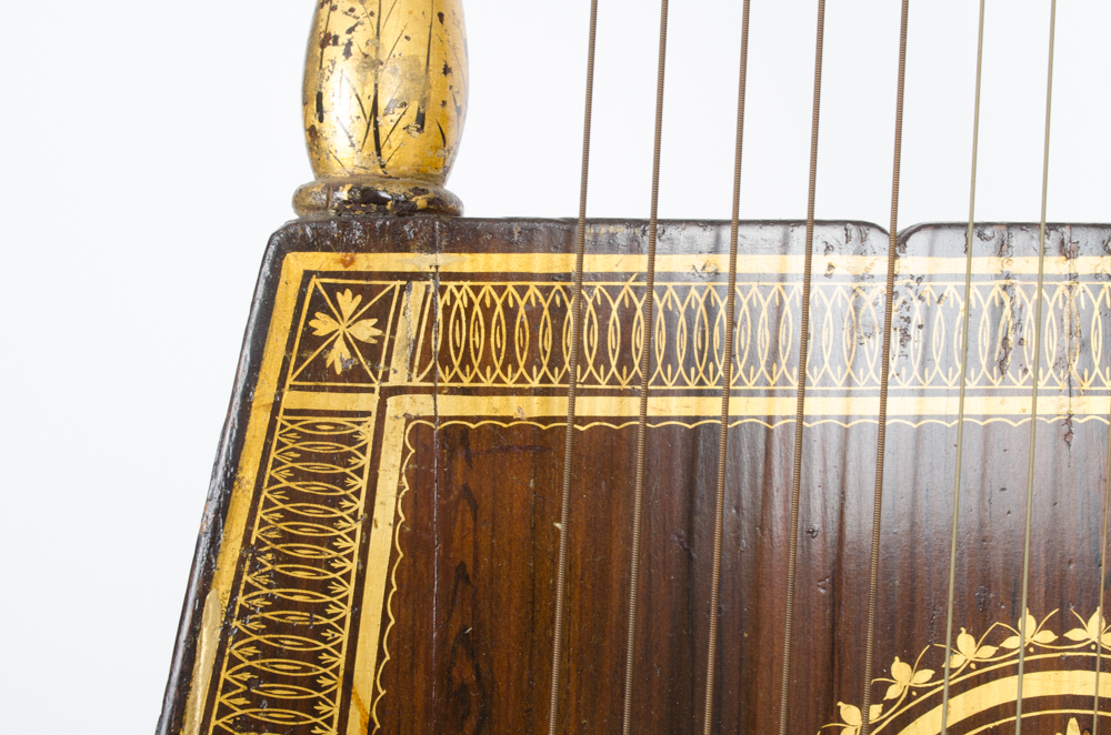 Antique Dital Harp and Case EBTH