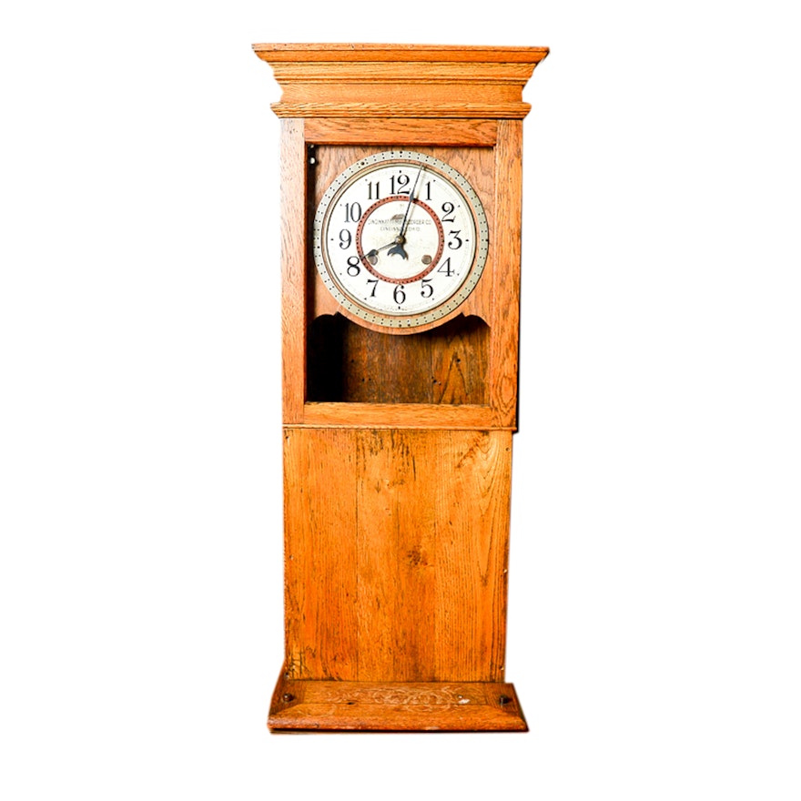 Antique Cincinnati Time Recorder Co Mantle Clock Ebth
