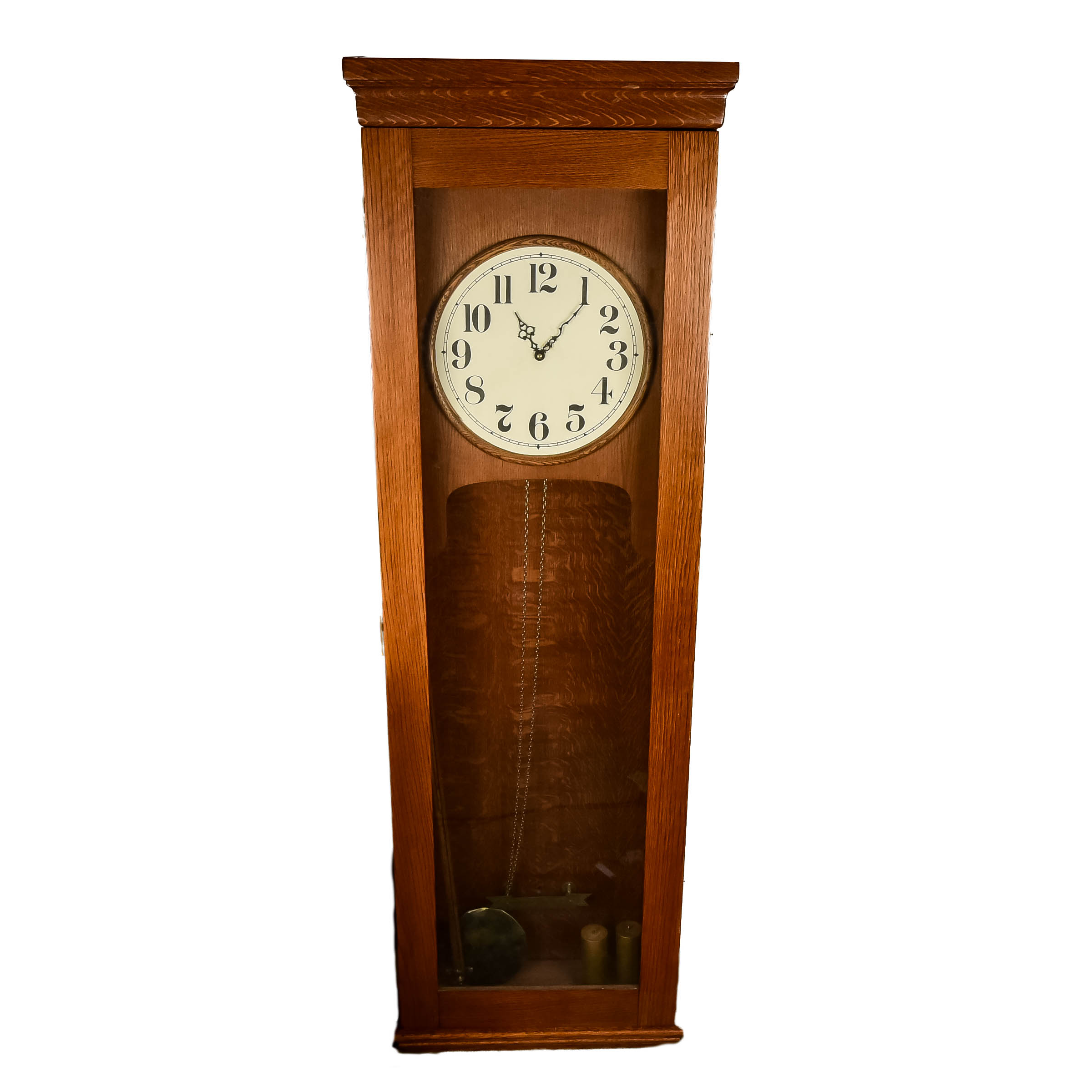Mission Style Oak Grandmother Clock EBTH