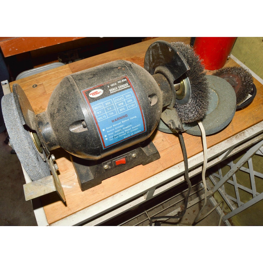 Power Craft 6 Bench Grinder Ebth