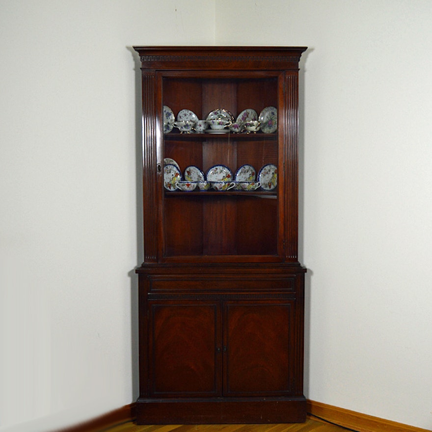 Vintage Corner China Cabinet : EBTH Vintage Corner China Cabinet ... - Vintage Corner China Cabinet : EBTH