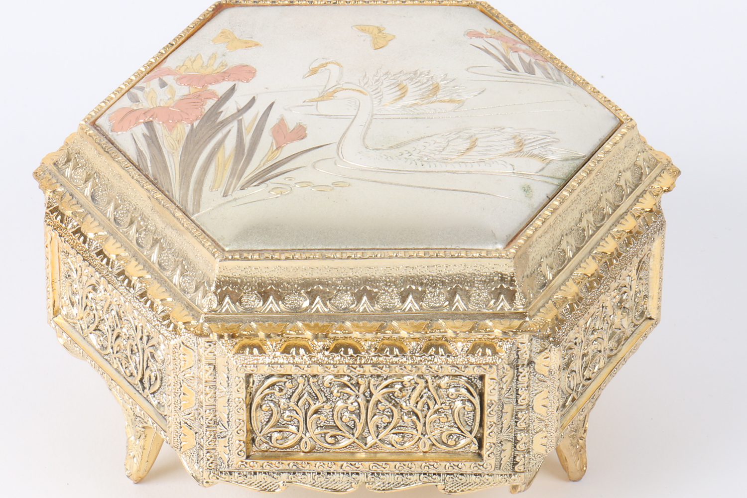 Japanese Swan Music Box EBTH