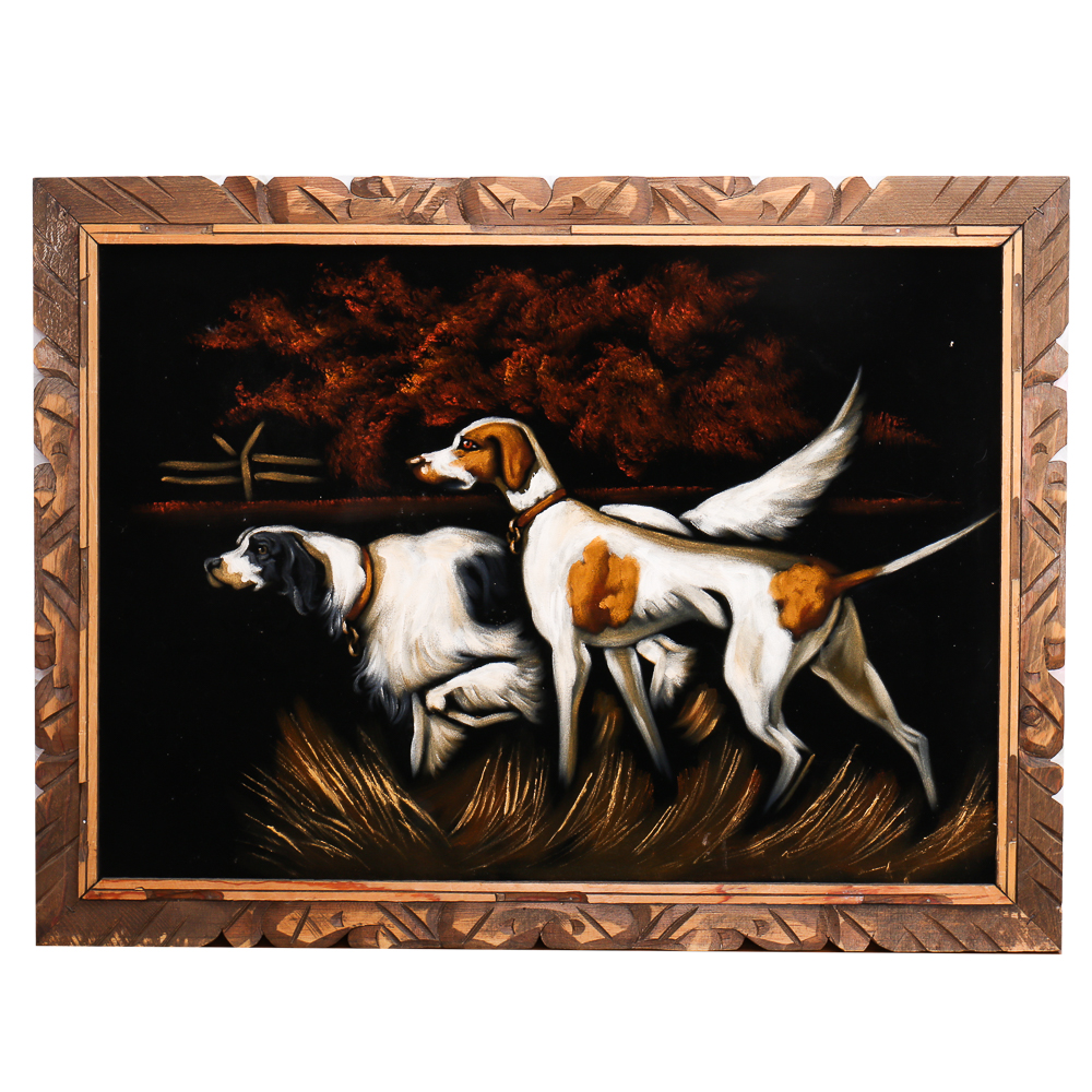 Dog Painting On Velvet Ebth