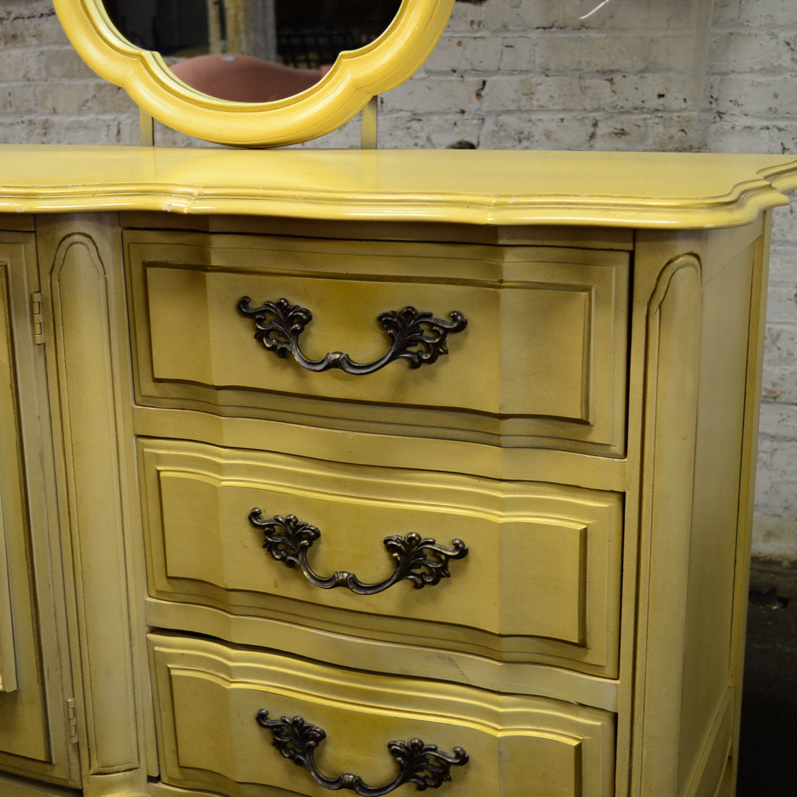 French Provincial Dresser With Double MIrrors EBTH