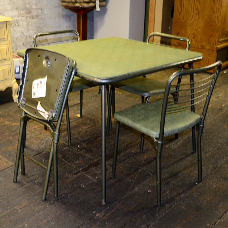 Vintage Costco Folding Table & Chairs EBTH