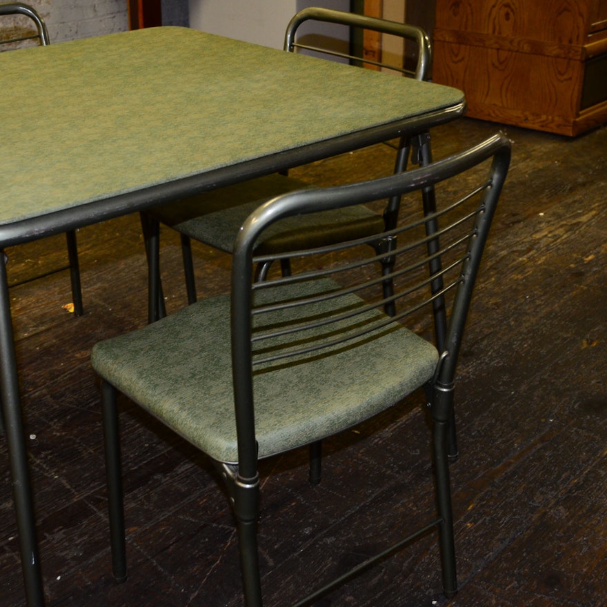 Vintage Costco Folding Table & Chairs EBTH
