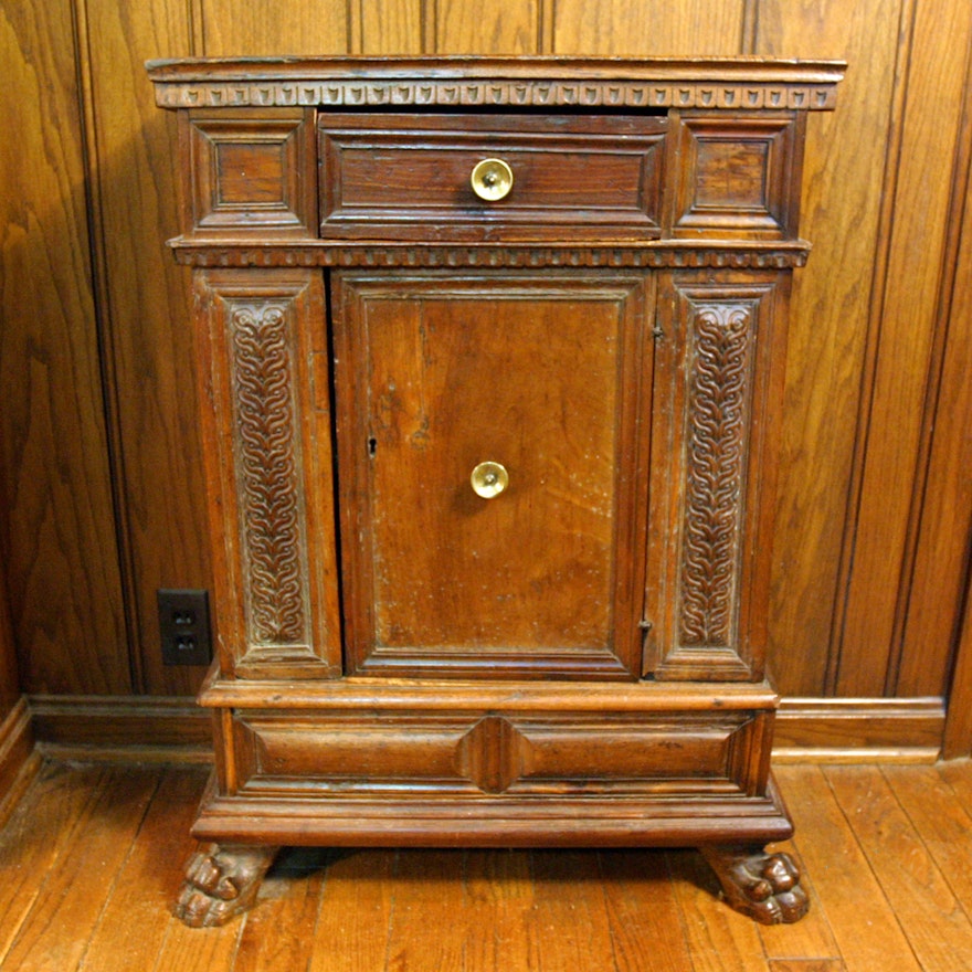 Antique Italian Style Walnut Hall Cabinet : EBTH Antique Italian Style Walnut Hall Cabinet ... - Antique Italian Style Walnut Hall Cabinet : EBTH