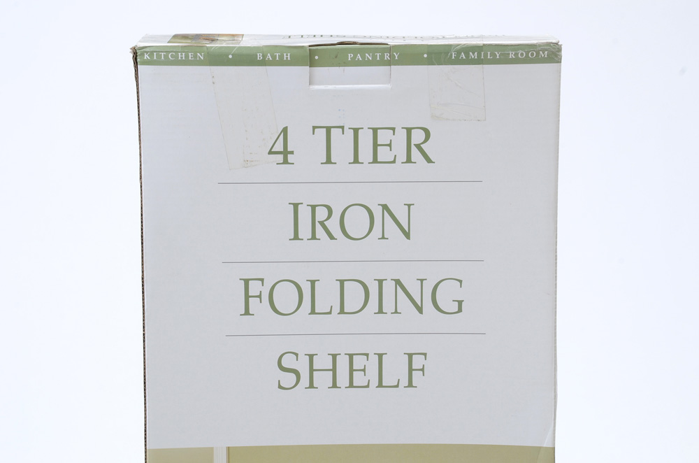 Four Tier Iron Folding Shelf EBTH