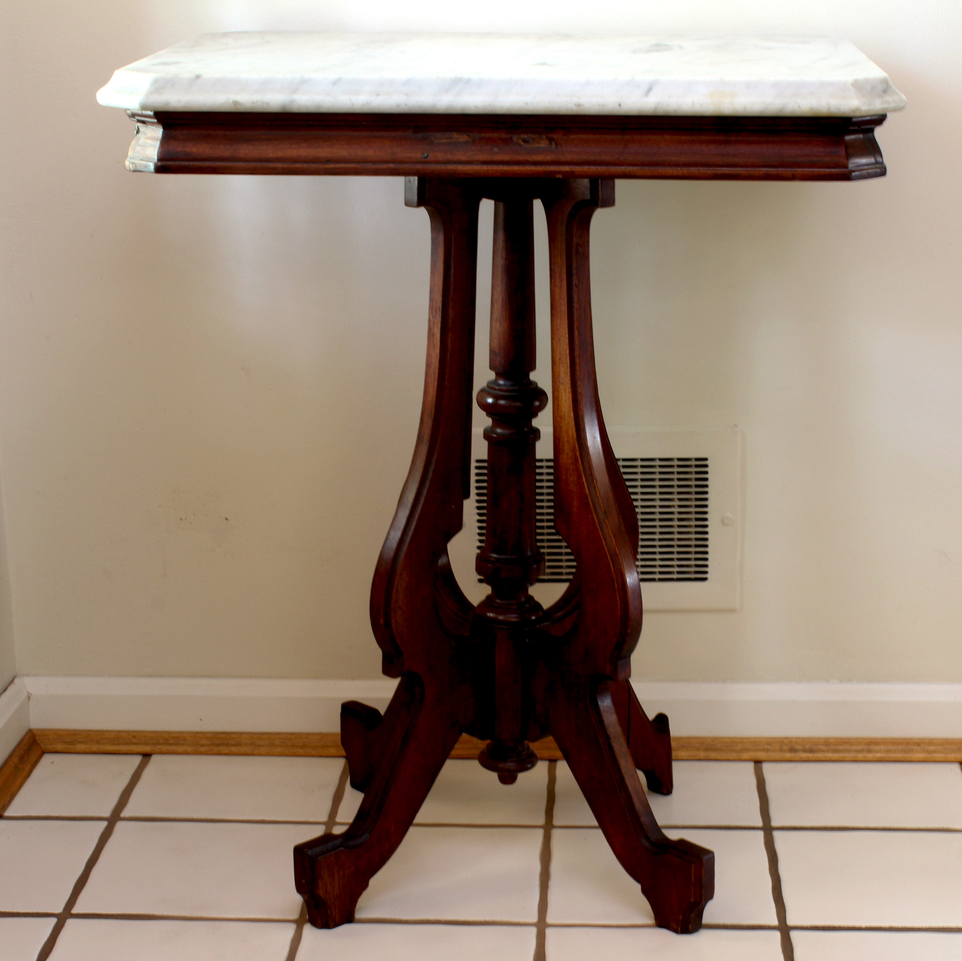 Antique Eastlake Marble Top Side Table EBTH