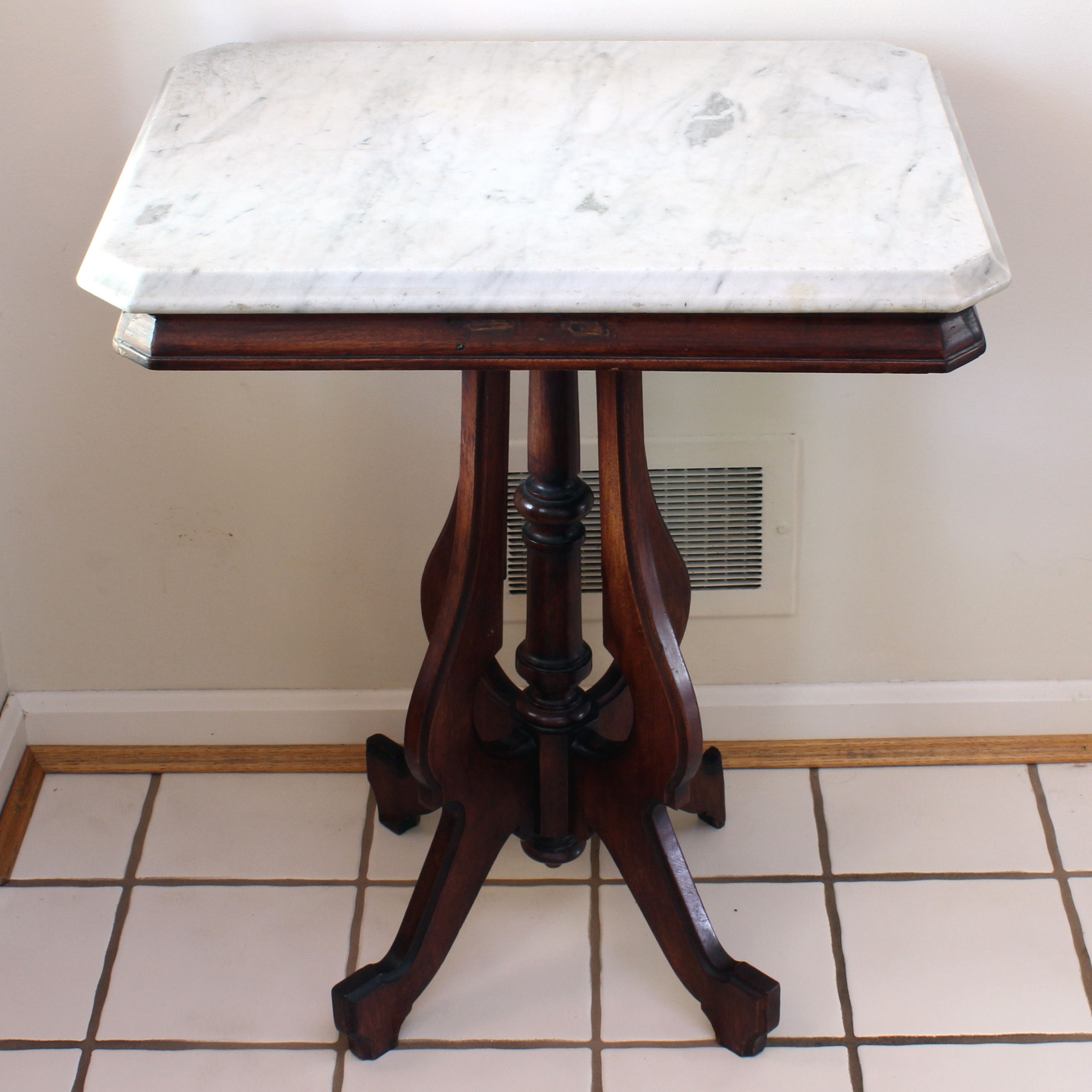 Antique Eastlake Marble Top Side Table EBTH