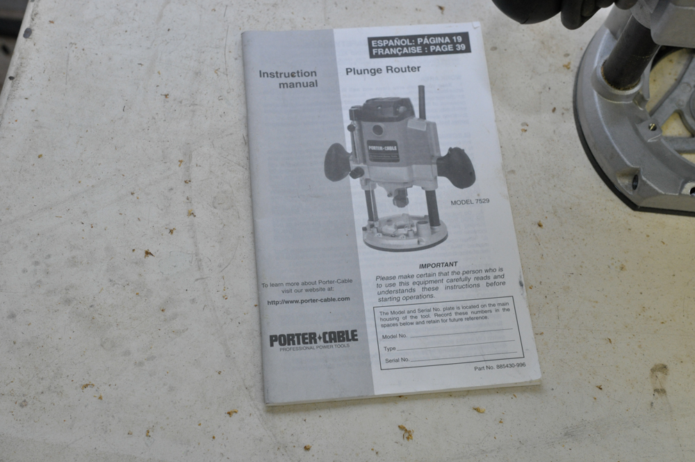 "PorterCable" Plunge Router with Manual EBTH