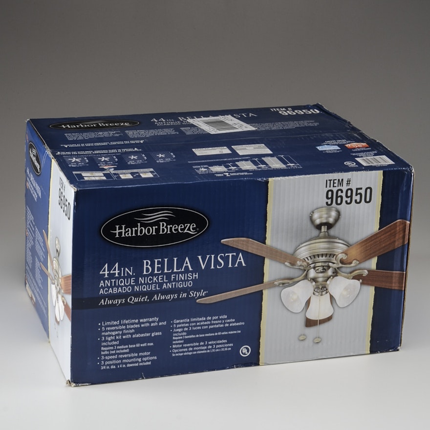 Harbor Breeze Bellevue 44 Indoor Ceiling Fan With Light Kit