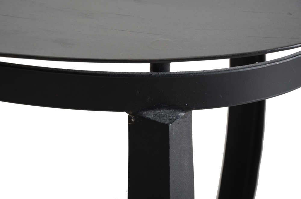 Pair of Black Metal End Tables | EBTH