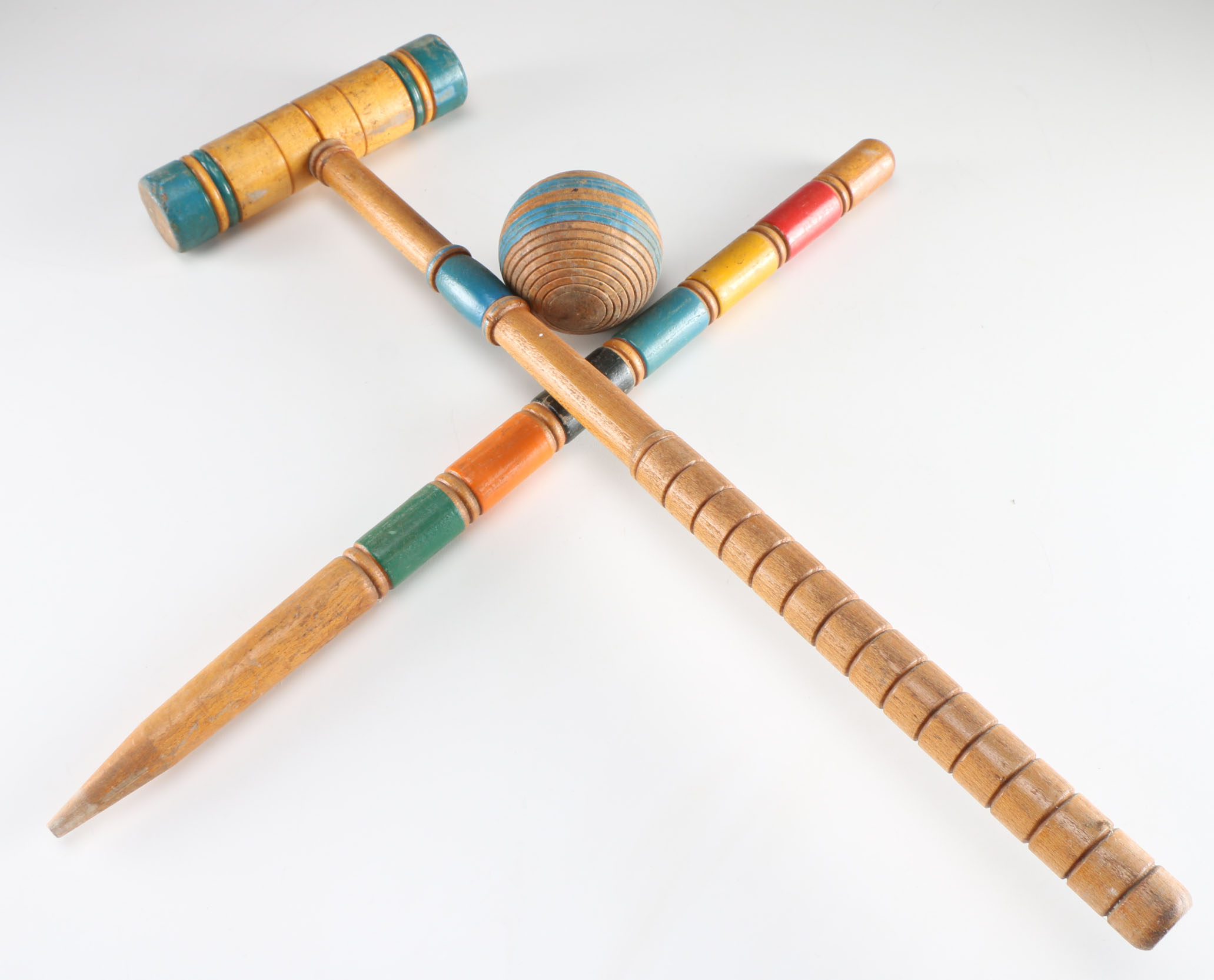 Vintage Wooden Croquet Set EBTH