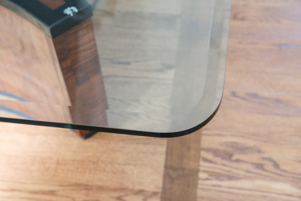 Henredon Elan Koa Wood Coffee Table with Glass Top EBTH