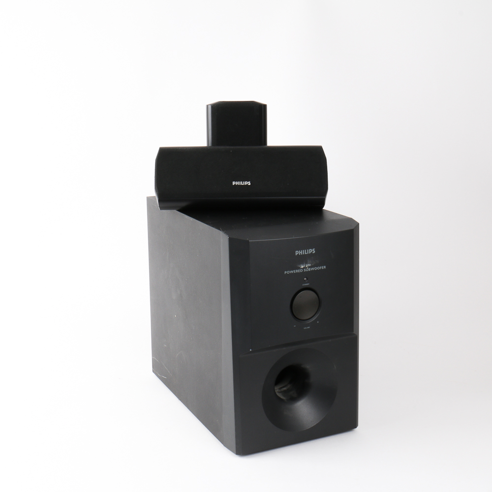 philips sw090 powered subwoofer