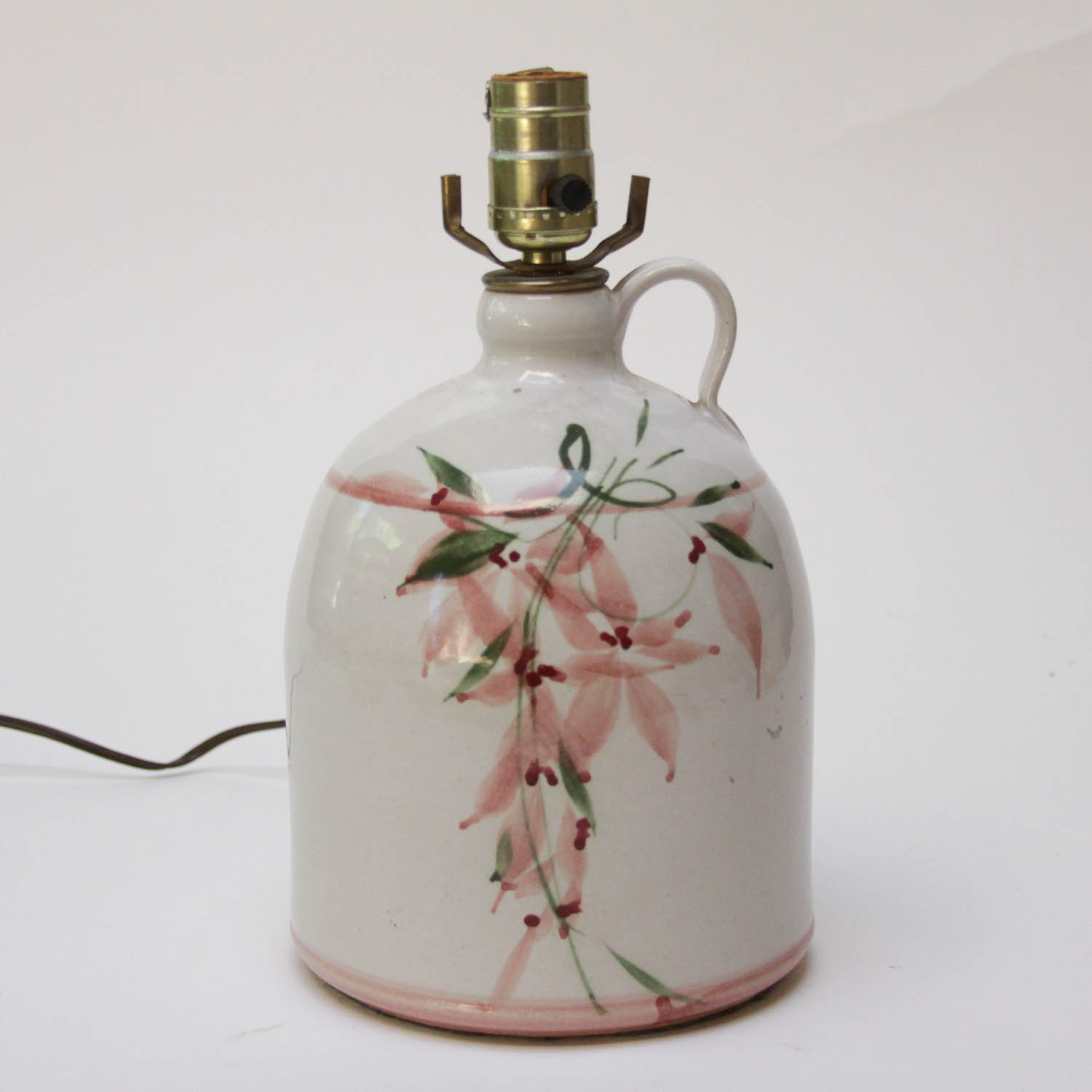 HandPainted Stoneware Jug Lamp EBTH