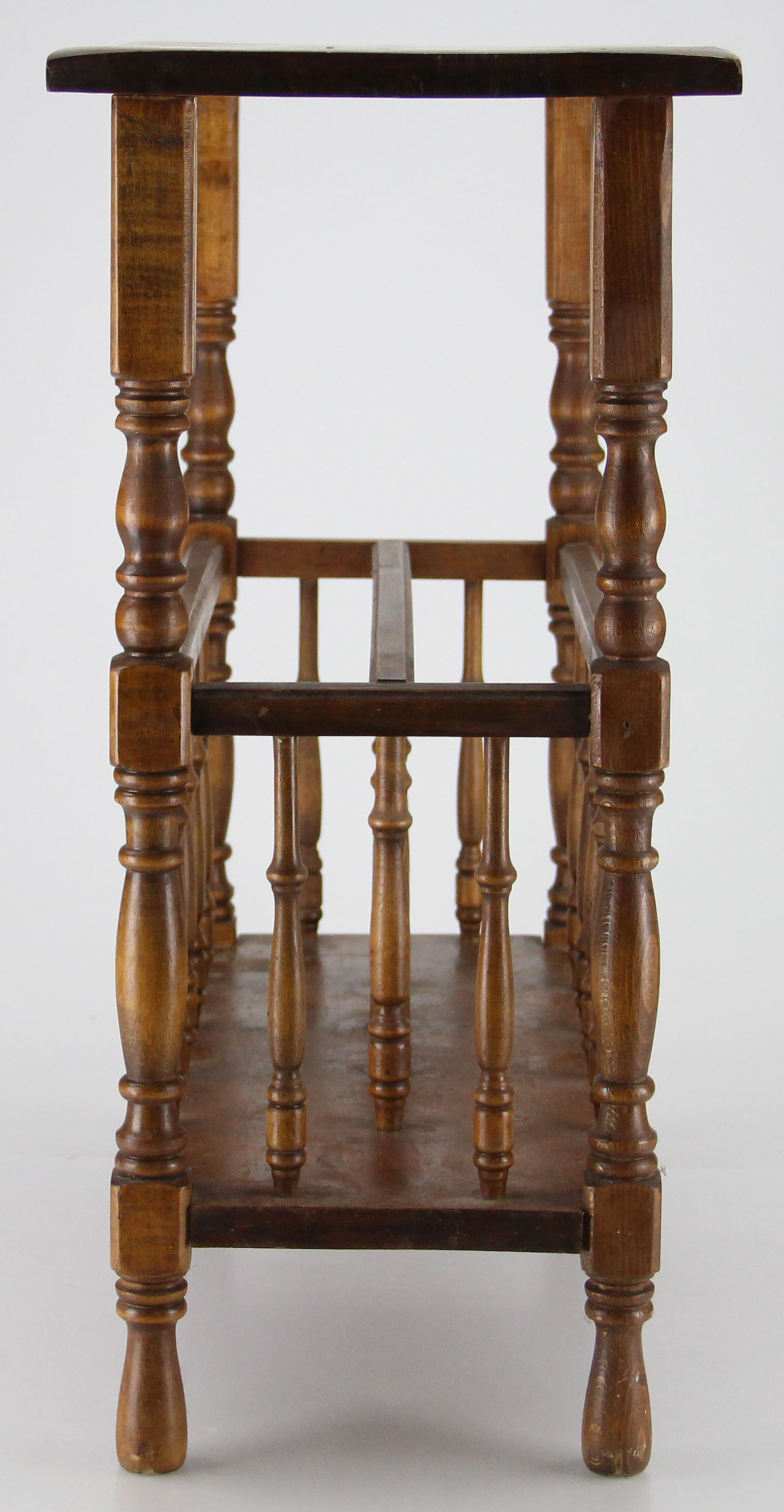 Oak End Table Magazine Rack Combo EBTH