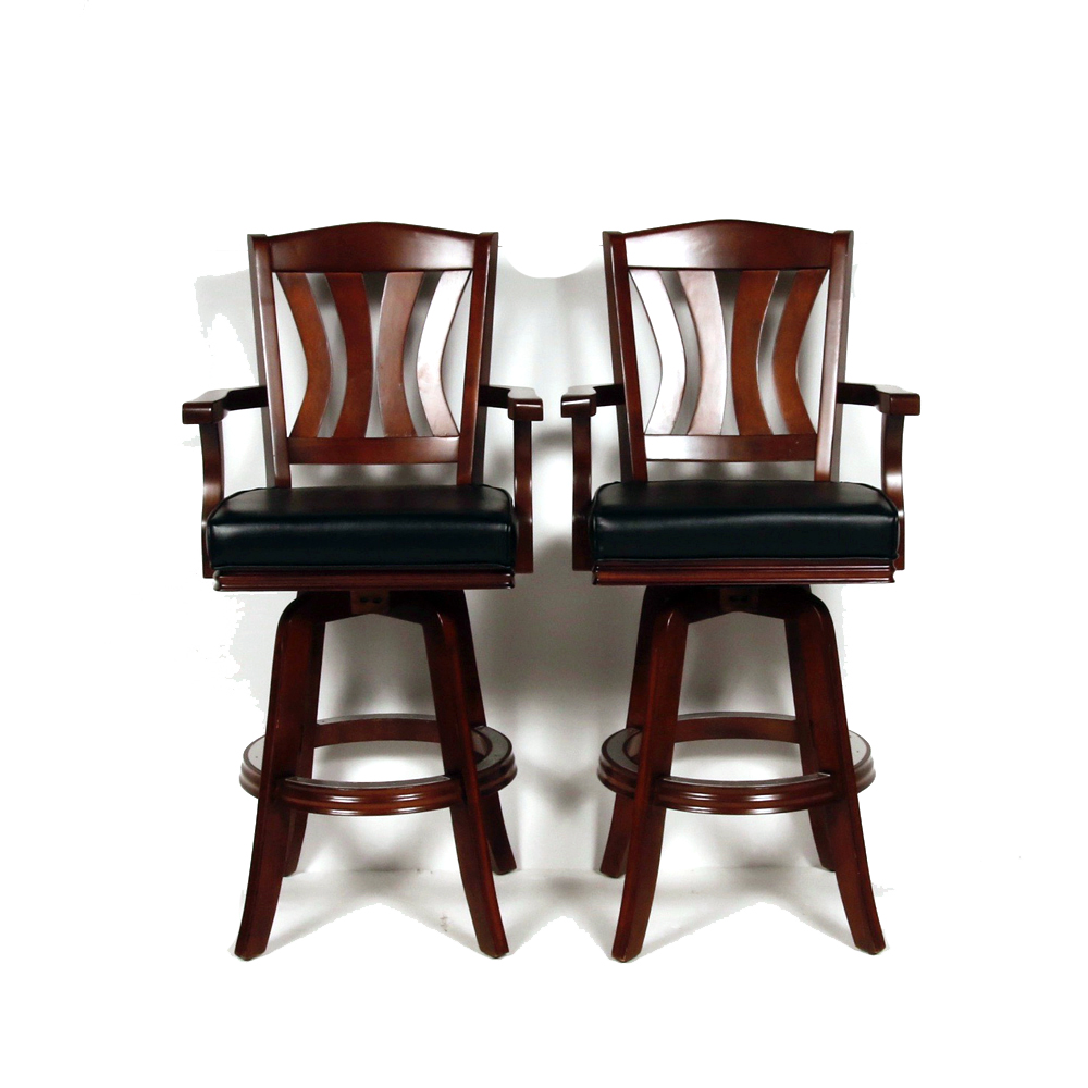 Two American Heritage Swivel Bar Stools EBTH