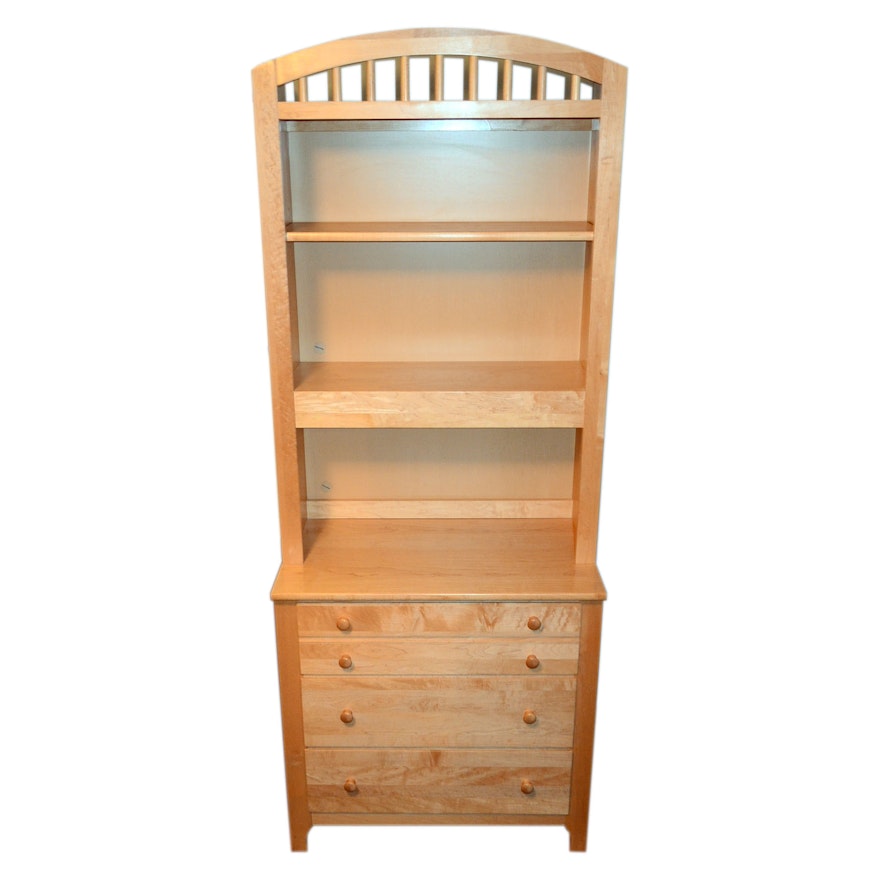 Stanley Young America Maple Dresser With Shelving Top Ebth