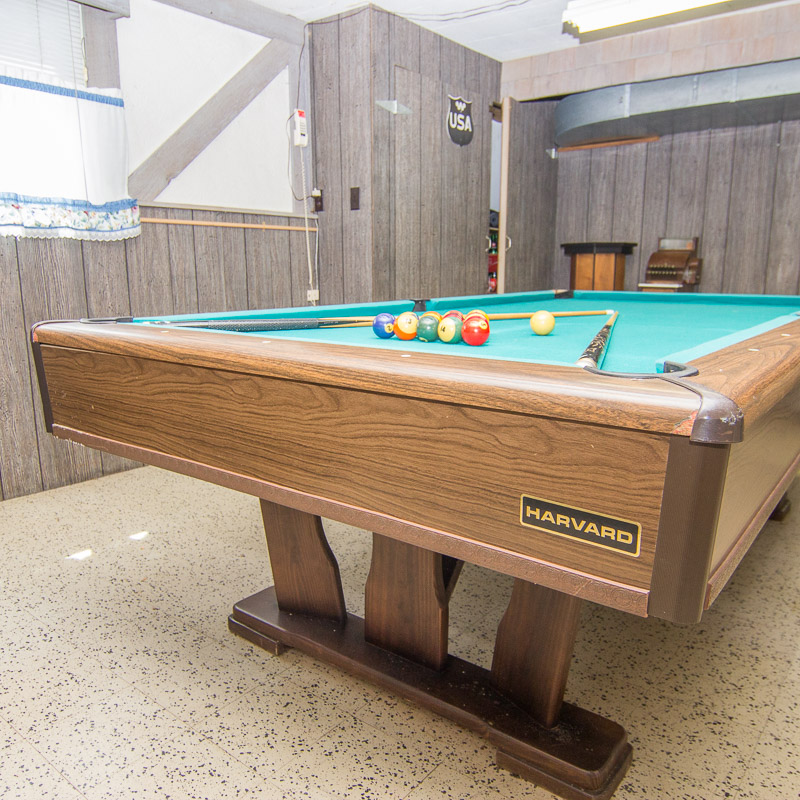 Vintage Harvard Pool Table and Accessories EBTH