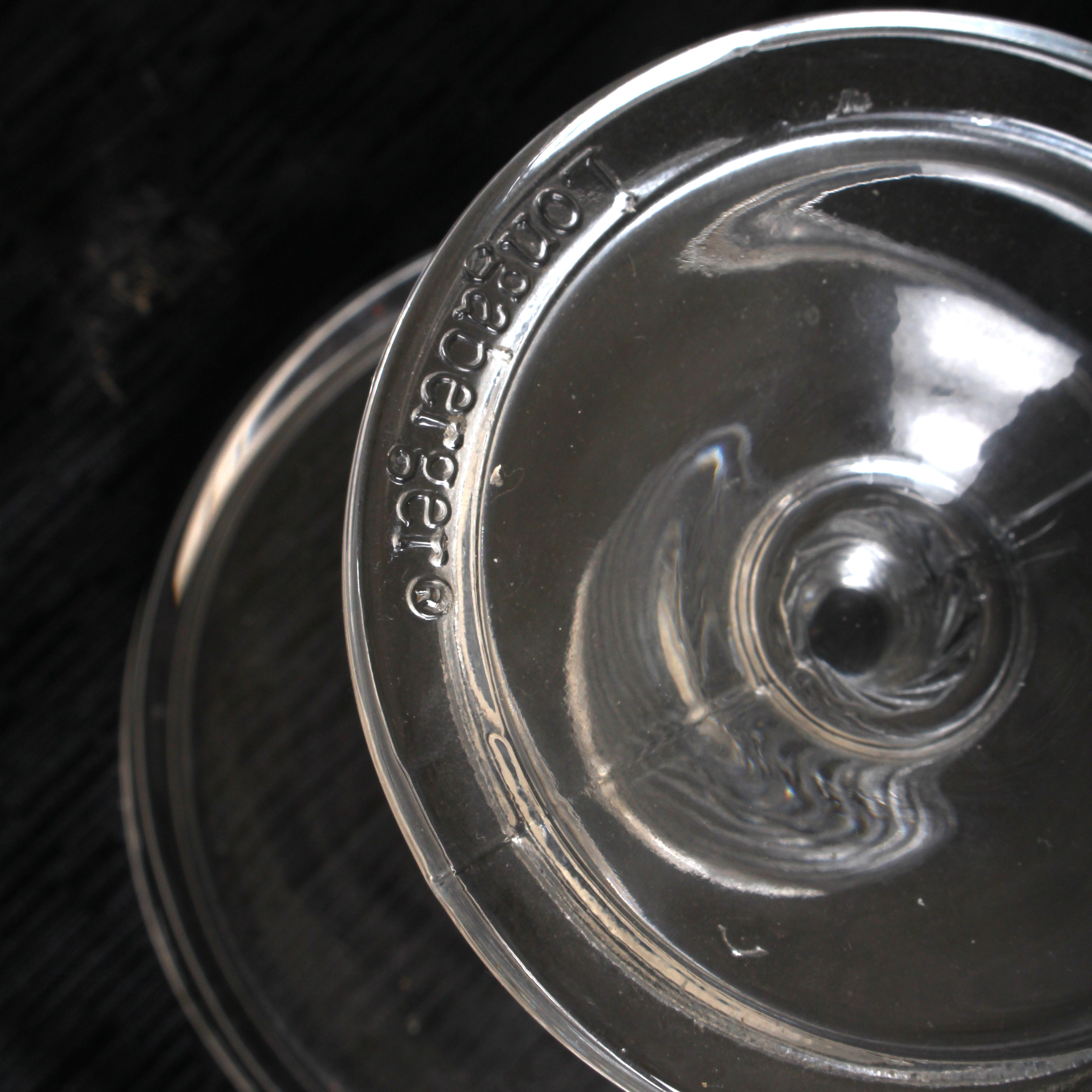 Pair of Longaberger Glass Pedestal Candle Holders EBTH