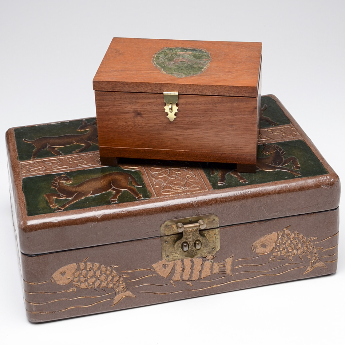 Oriental Accent And True North Woodworks Decorative Wood Boxes Ebth