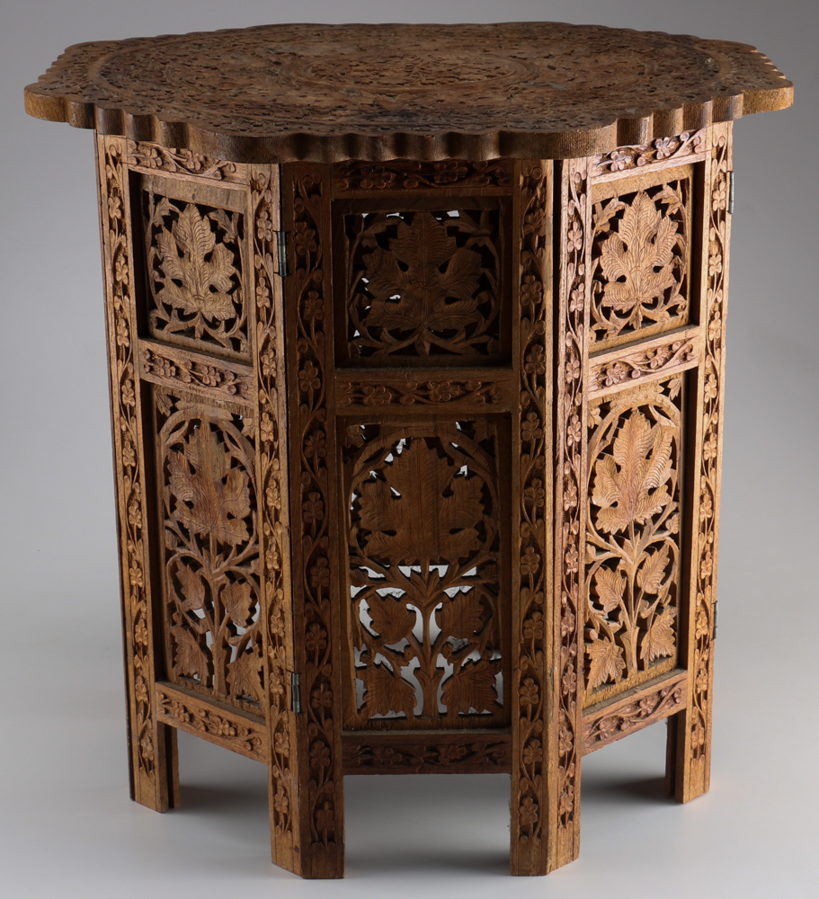 Two Wooden Carved Tables EBTH