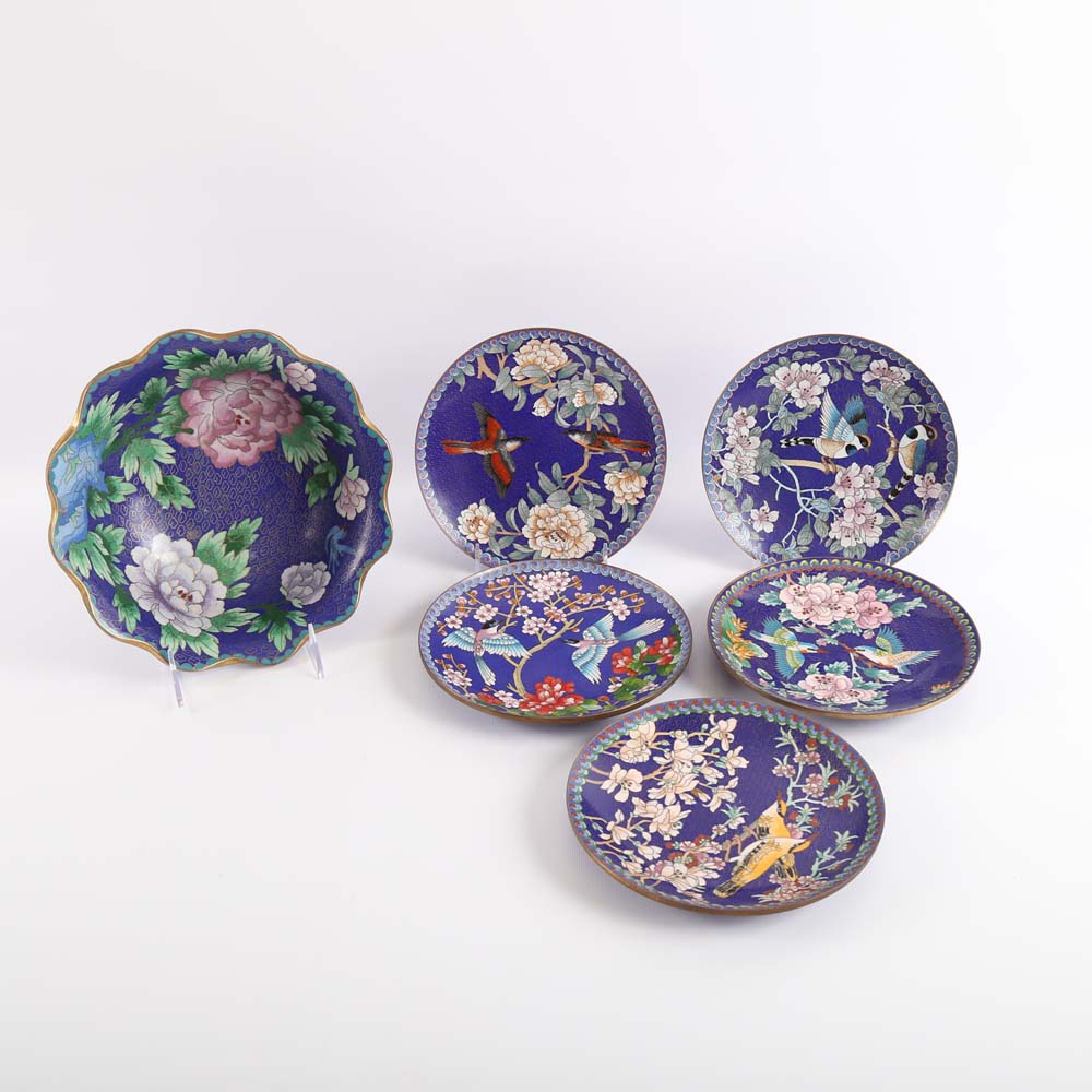 Chinese Cloisonné Plates EBTH