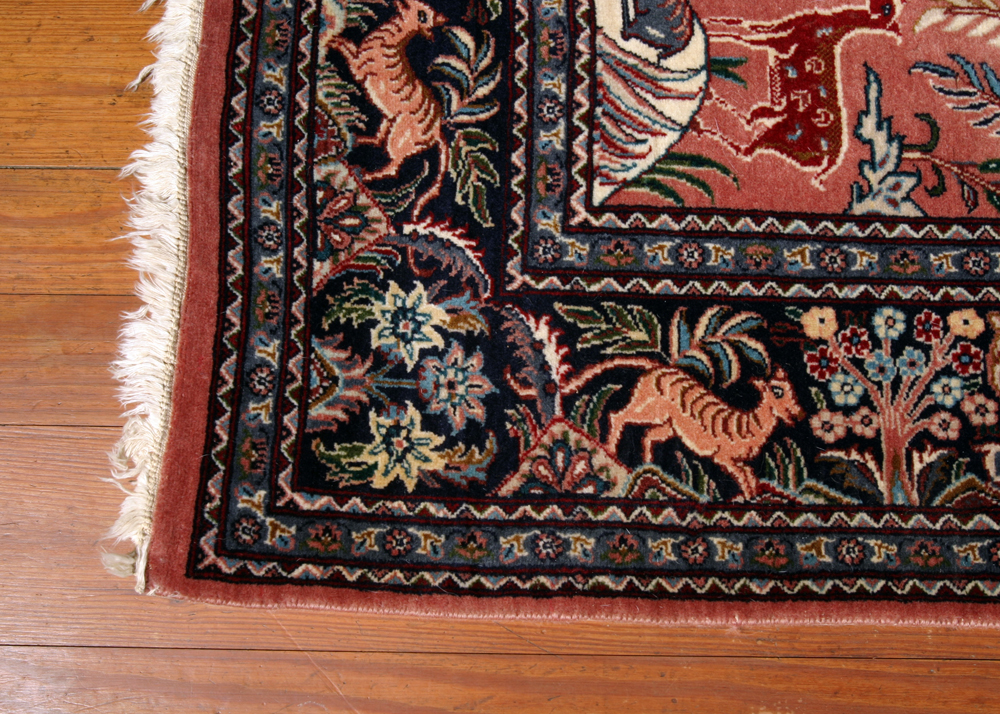 Handwoven Kashan Tree of Life Area Rug | EBTH